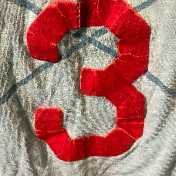 American Eagle Outfitters Top M Single Stitch Flocked Lettering Thrashed Grunge - Picture 3 of 11